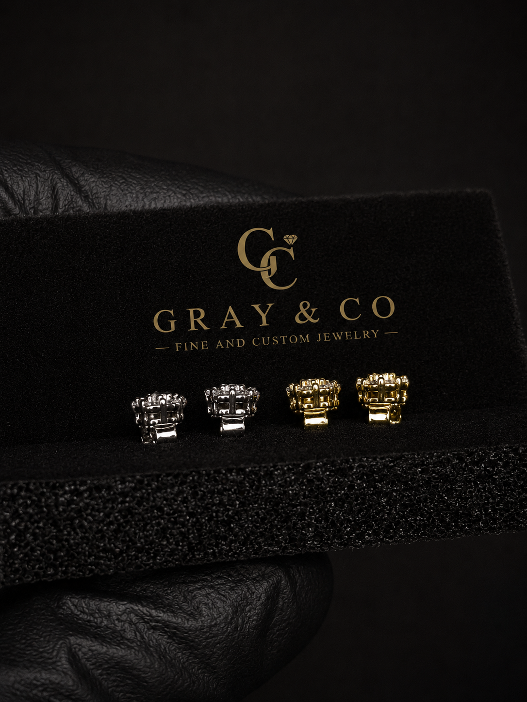 Gray&Co 1ct Honeycomb Earrings