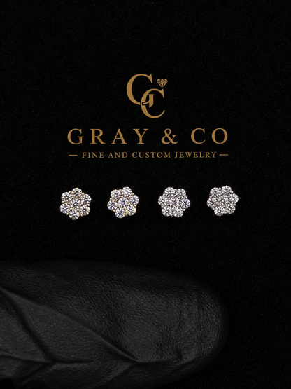 Gray&Co 1ct Honeycomb Earrings