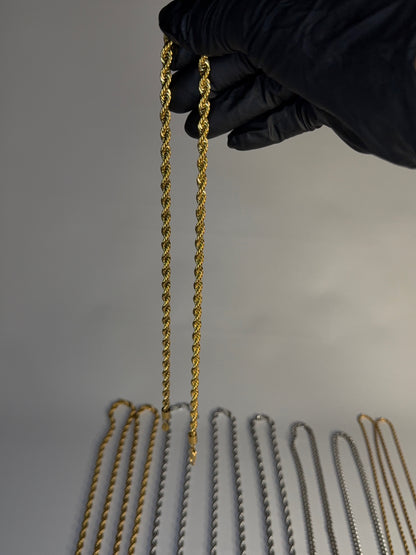 Gray&Co 6mm Gold Rope Chain – Premium Rope Necklace