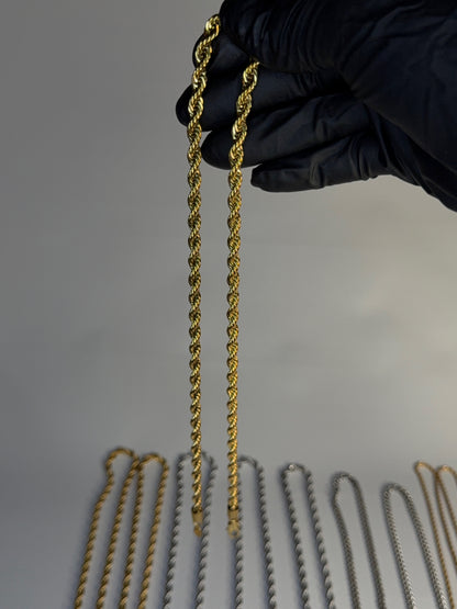 Gray&Co 6mm Gold Rope Chain – Premium Rope Necklace