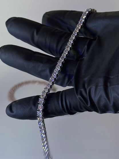 Gray&Co 4mm Moissanite Tennis Bracelet – VVS1 D Color – 925 Sterling Silver