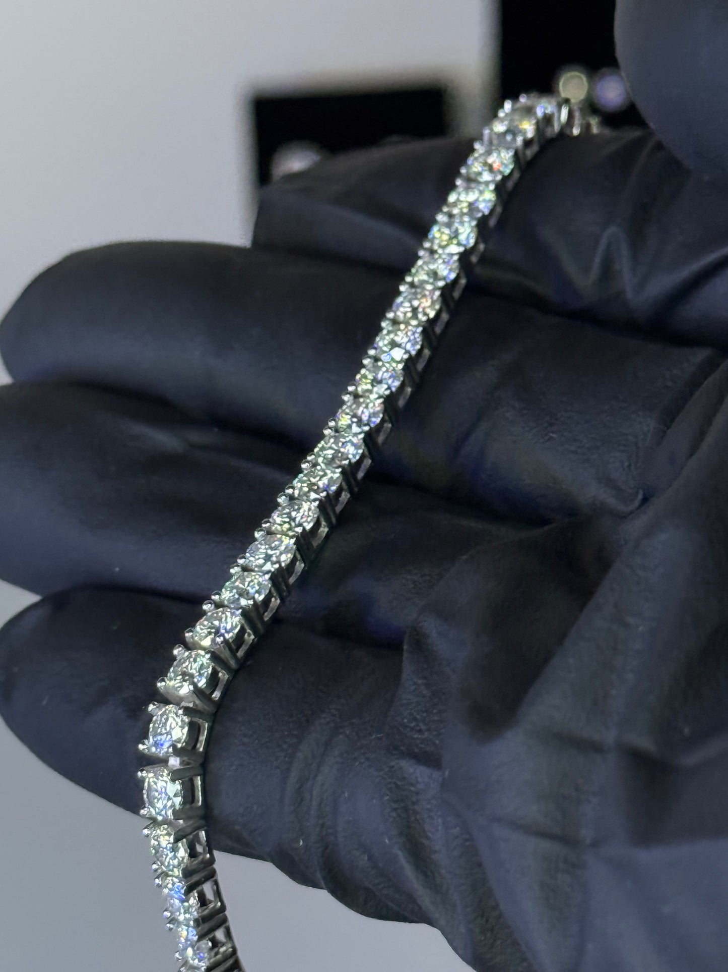 4mm Moissanite Tennis Chain – 925 Sterling Silver – VVS D Color – 18", 20", 22", 24" – Gold Plated