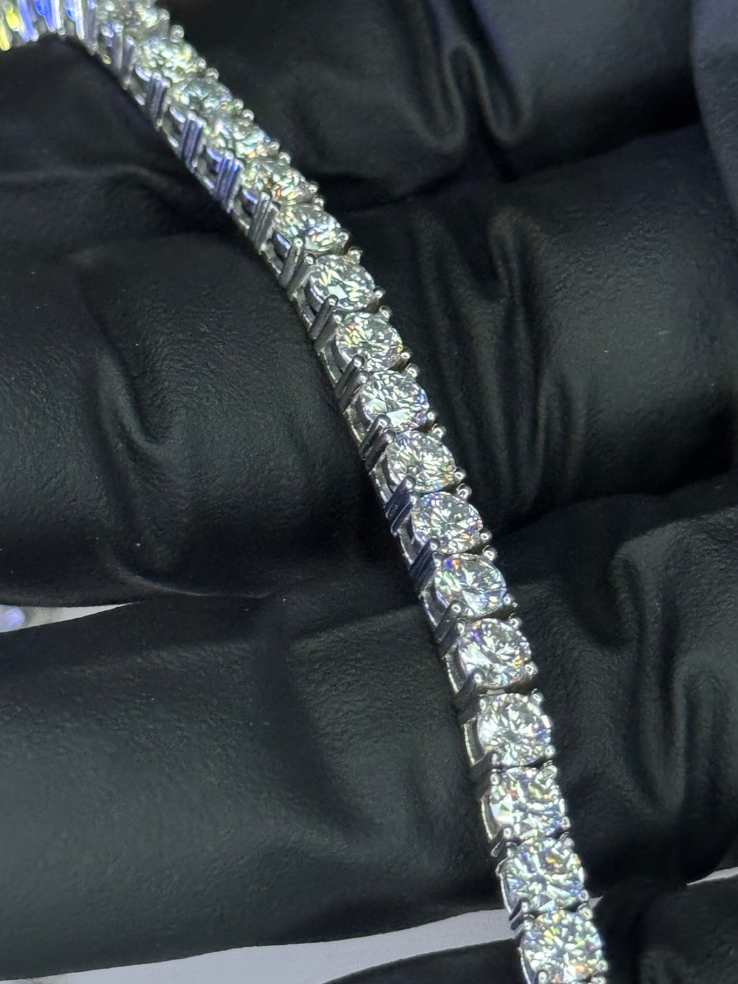4mm Moissanite Tennis Chain – 925 Sterling Silver – VVS D Color – 18", 20", 22", 24" – Gold Plated
