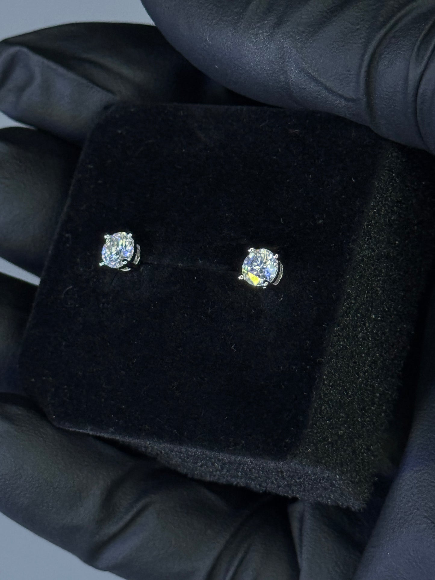 Gray & Co 0.5ct Moissanite Stud Earrings – 3mm – VVS1 D Color – 925 Sterling Silver