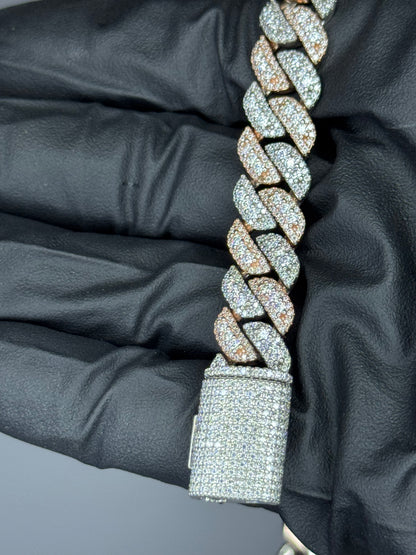 Gray&Co 10mm 3D Moissanite Cuban Link Bracelet – VVS1 D Color – 925 Sterling Silver