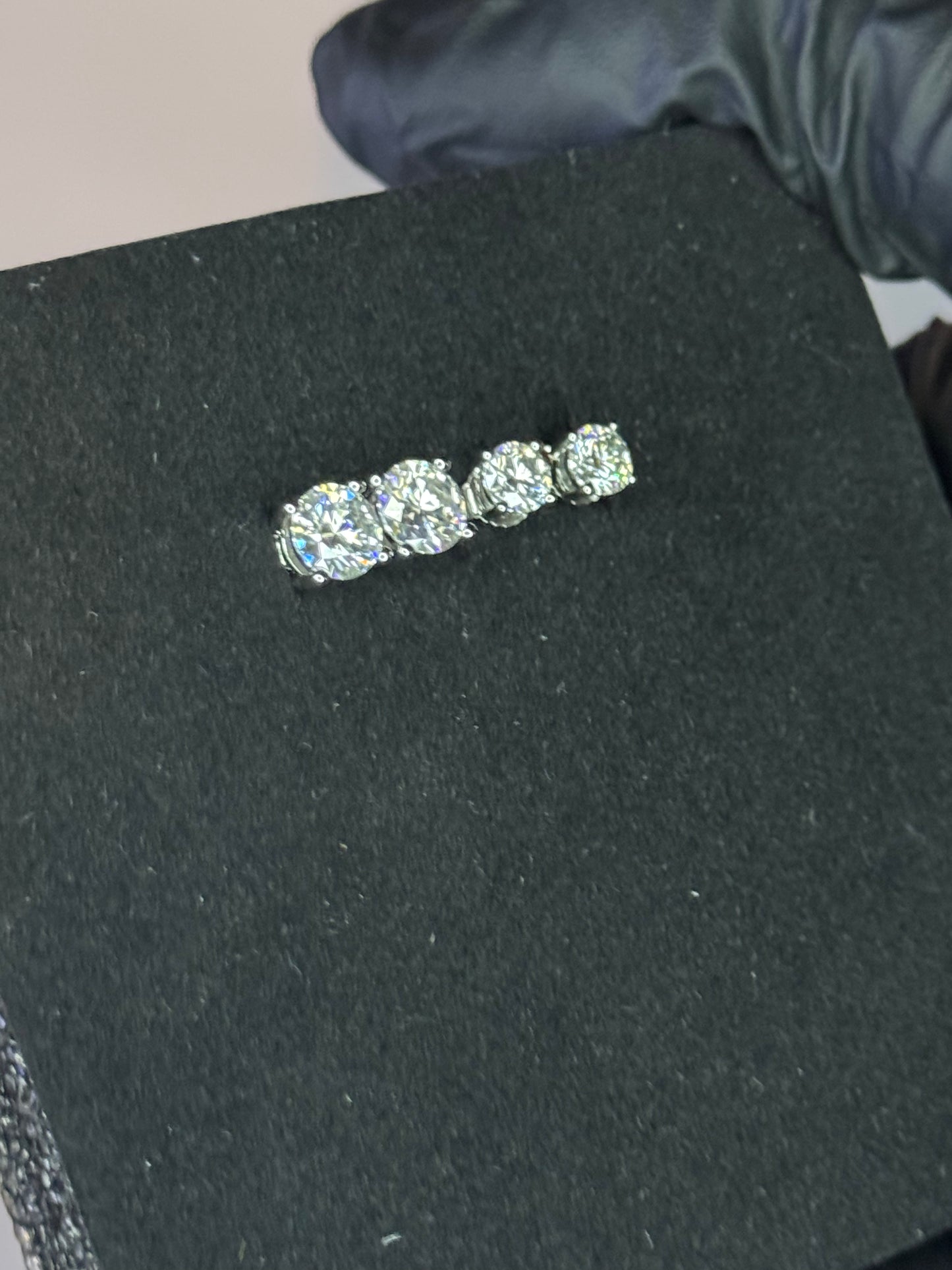 Gray&Co Moissanite Stud Earring Bundle – 1ct & 0.5ct Pairs – VVS1 D Color – 925 Sterling Silver